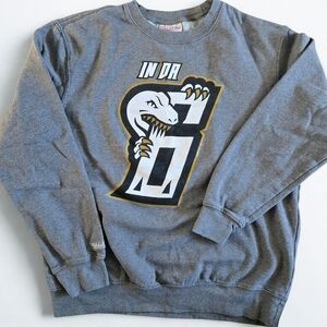 Mitchell & Ness Gray Graphic Crewneck Sweater
